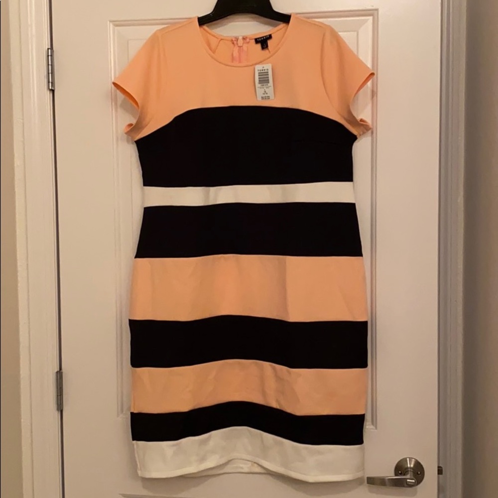 Torrid stripe scuba sheath dress